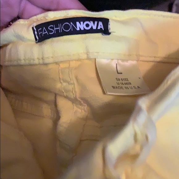 Neon Yellow Denim Shorts Egirl Summer - Picture 3 of 3